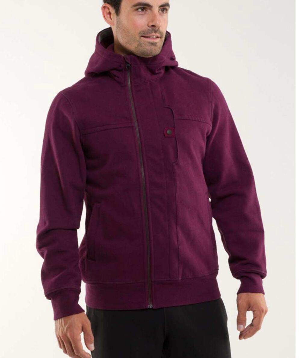 Lululemon West Coast Hoodie Plum Full Zip Pocket Hoodie Men’s Medium